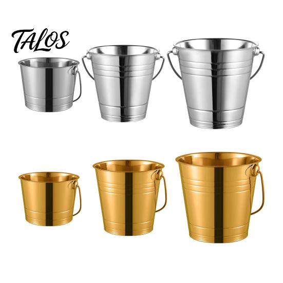 Stainless Steel Ice Bucket, with Handle Portable Beverage Tub, Mirror Polished Durable Ice Tub, for Bars Parties KTV Beverage Cooler