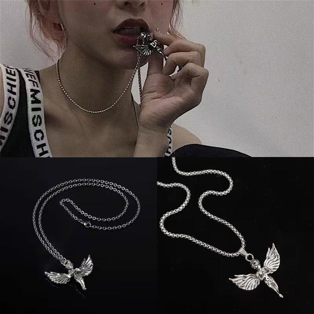 

Хип-хоп модное крутое ожерелье-цепочка с ангелом ювелирные изделия