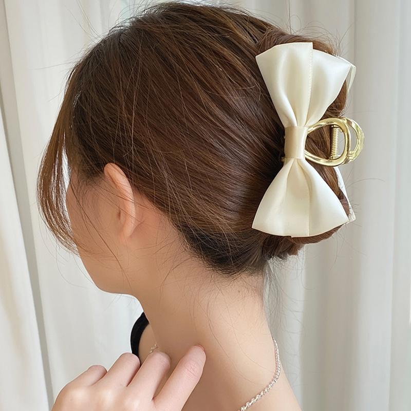 Süße Schleifen-Haarklammern für Frauen, groß, stark haltend, rutschfestes Haaraccessoire für langes, dickes Haar, 12 cm