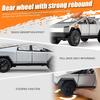 Cybertruck Toy Car,1:24 Zinc Alloy Pull Back Toy Car with Sound and Light,Cyberquad Display Model,Gifts for Boys and Girls (Silver)