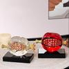 Glass Handicrafts Crystal Pomegranate Figurine Transparent Pomegranate Fruit Sculpture Home Decoration Accessories