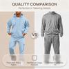 Men's Sweatshirt Jacket and Cargo Jogger Pants Set Color Trendy Casual Outdoor Sports Two-Piece Tracksuit