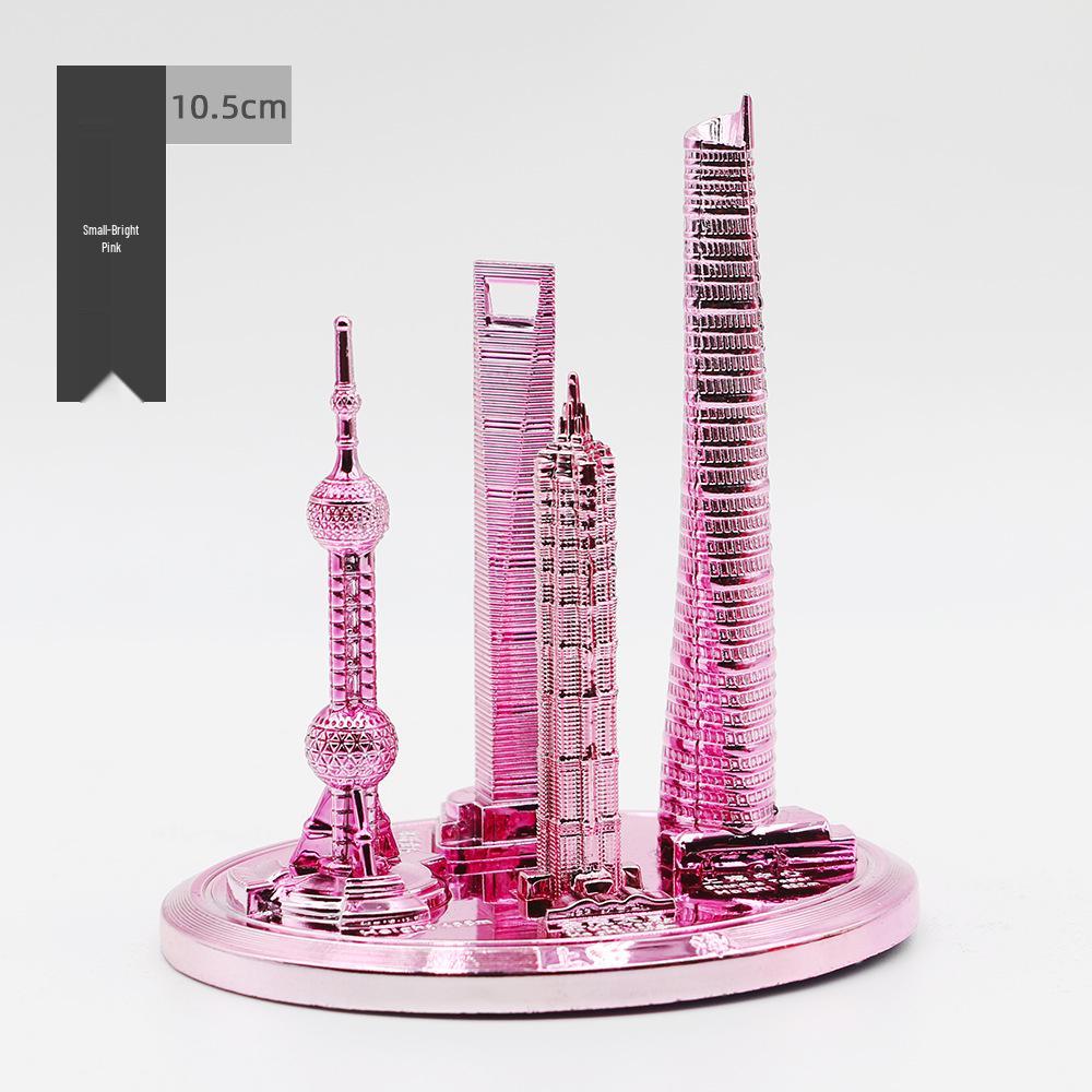 Shanghai Landmark Building Model: Oriental Pearl Tower, World Financial Center, Jin Mao Tower - Metal Creative Handicraft
