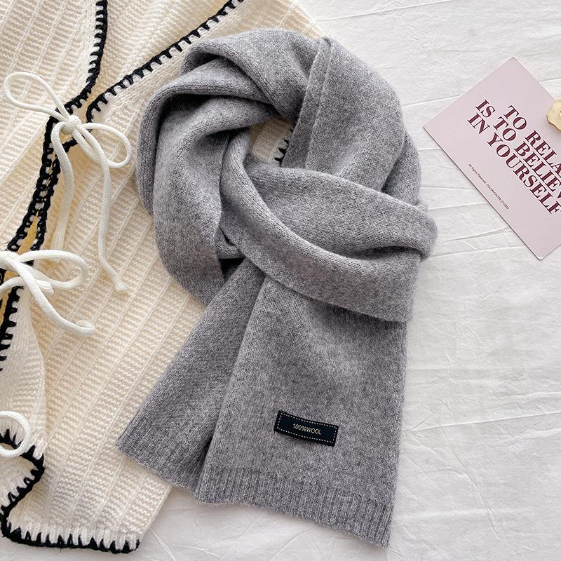 Winter High-end Pure Wool Knitted Scarf, Red Scarf, Gifts for Men and Women Couples, New Models
