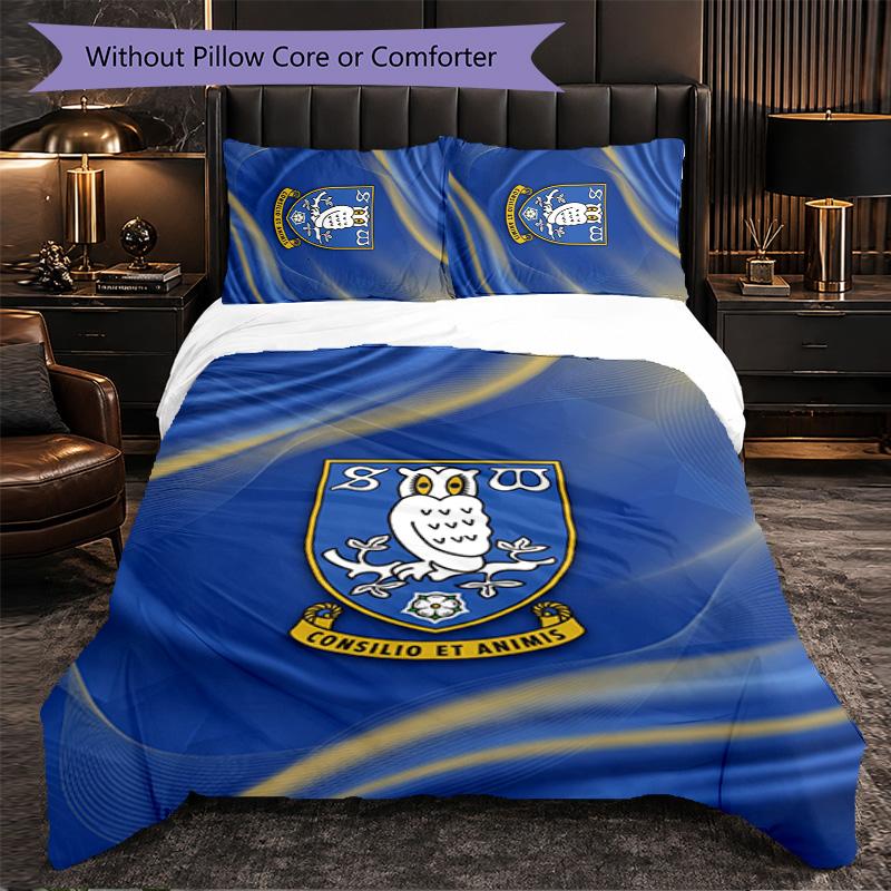Biancheria da Letto a Tema Sheffield Wednesday Set 3 Pezzi Copripiumino Biancheria da Letto Decorativa Per Camera Adolescenti Decorazione Casa