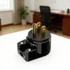 360 Degree Fully Rotatable NEMA 5 15P Male Plug 15A 125V ETL Support for Flexible Angling with 18/16/14AWG Power Cords