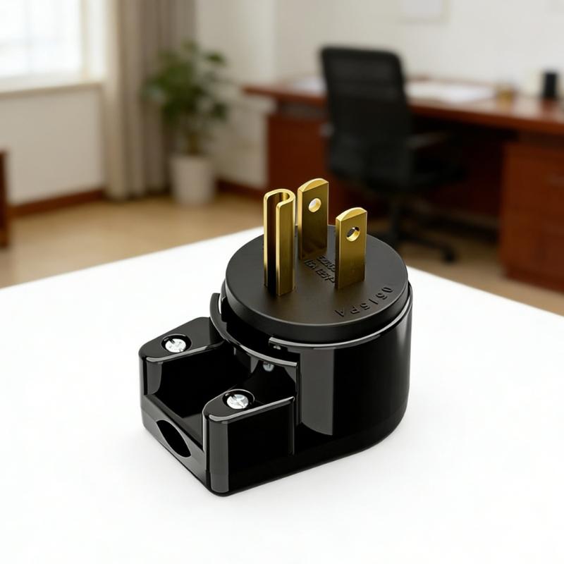 360 Degree Fully Rotatable NEMA 5 15P Male Plug 15A 125V ETL Support for Flexible Angling with 18/16/14AWG Power Cords