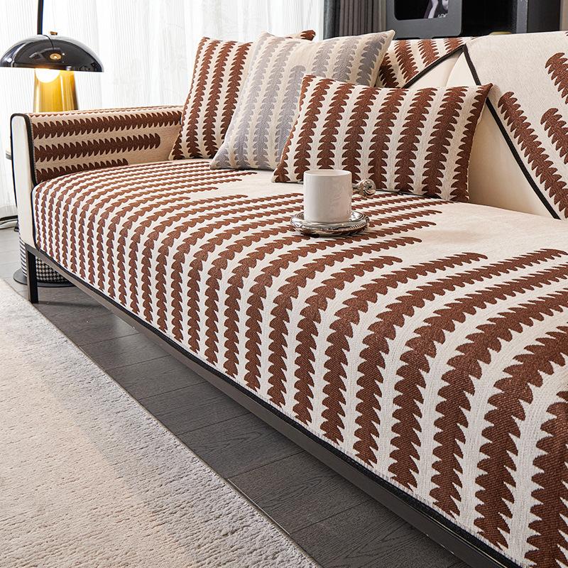 New Chenille Sofa Cushion Universal In All Seasons, High-End Seat Cushion Cover, Non-Slip Sofa Cover Cross-Border