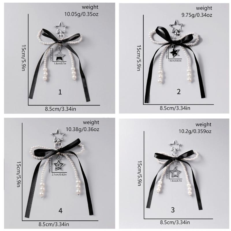 Breloc cu Fundițe Drăguțe, Breloc Stea, Charm, Lanț Chei Auto Creativ, Brelocuri Estetice, Pandantiv, Ornamente, Charm pentru Geantă