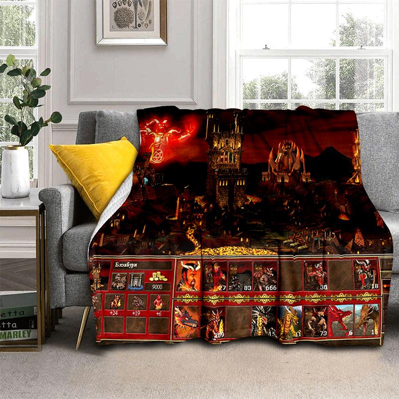 HOMM Game 9 Factions Races Stronghold Dwelling Creatures Heroes of Might and Magic Soft Blanket for Living Room Bedroom Bed Sofa