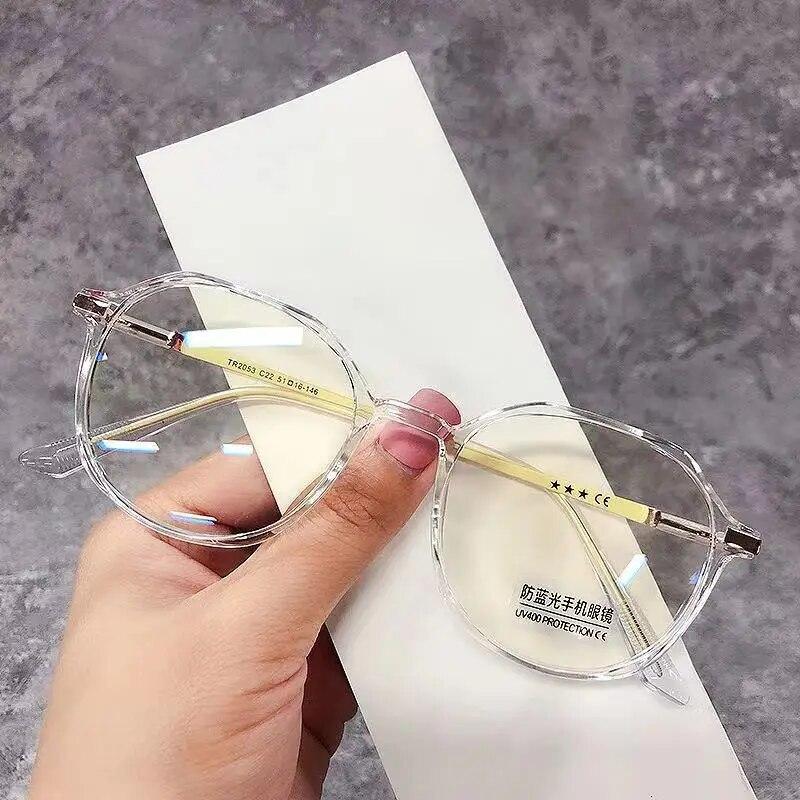 Polygonal Ferdig Myopi Briller Anti-blått Lys Mote Briller Menn Dame Dioptri 0 -1,0 -1,5 -2,0 -2,5 -3,0 -3,5 Til -6,0