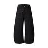 Niche reverse-wear pocket scimitar jeans men's clothing design sense new wide-leg mopping lazy pants