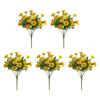 Outdoor Artificial Flowers Fake Silk Chrysanthemum Bundle Simulated Flowers Autumn Uv Resistant Thanksgiving Halloween Decor