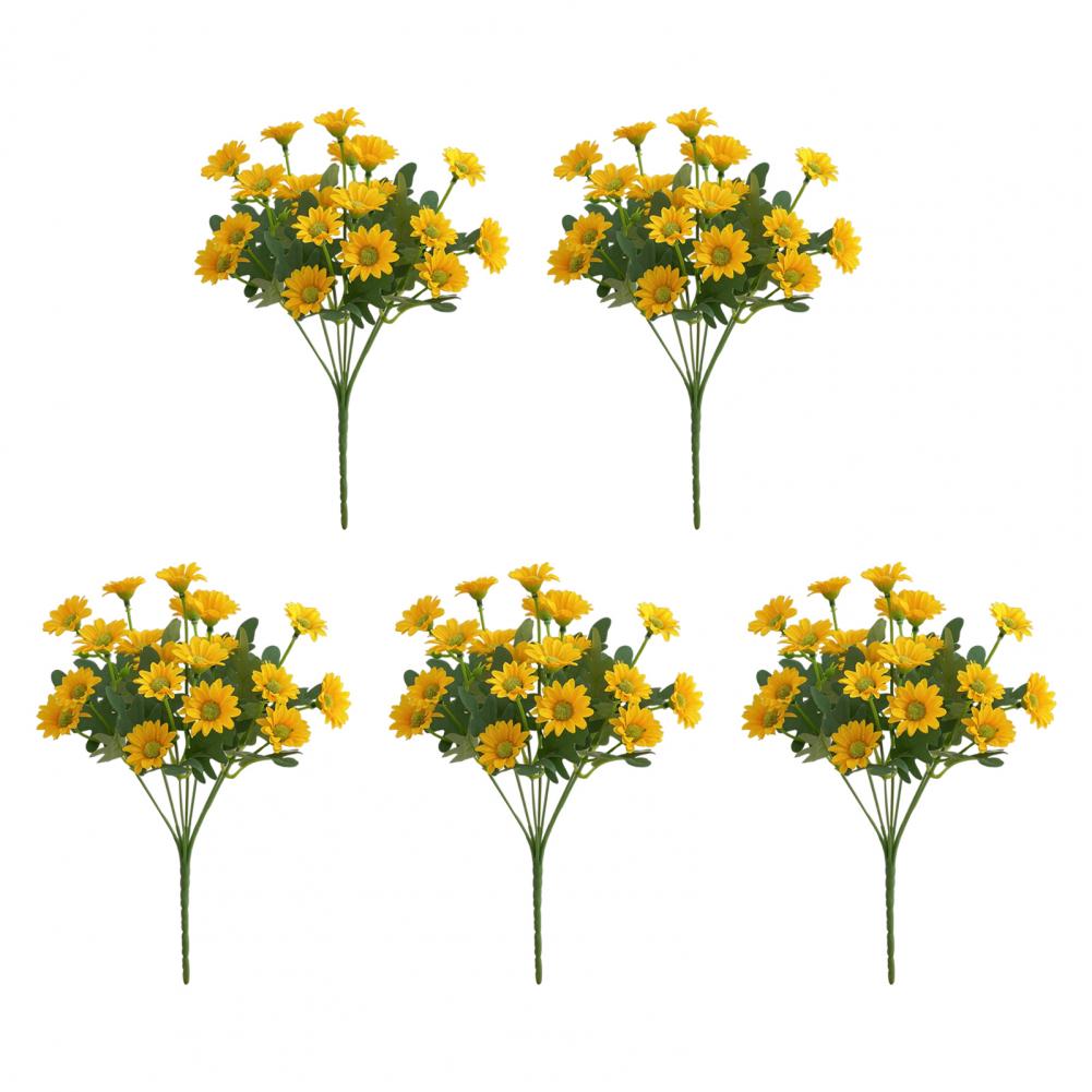 Outdoor Artificial Flowers Fake Silk Chrysanthemum Bundle Simulated Flowers Autumn Uv Resistant Thanksgiving Halloween Decor