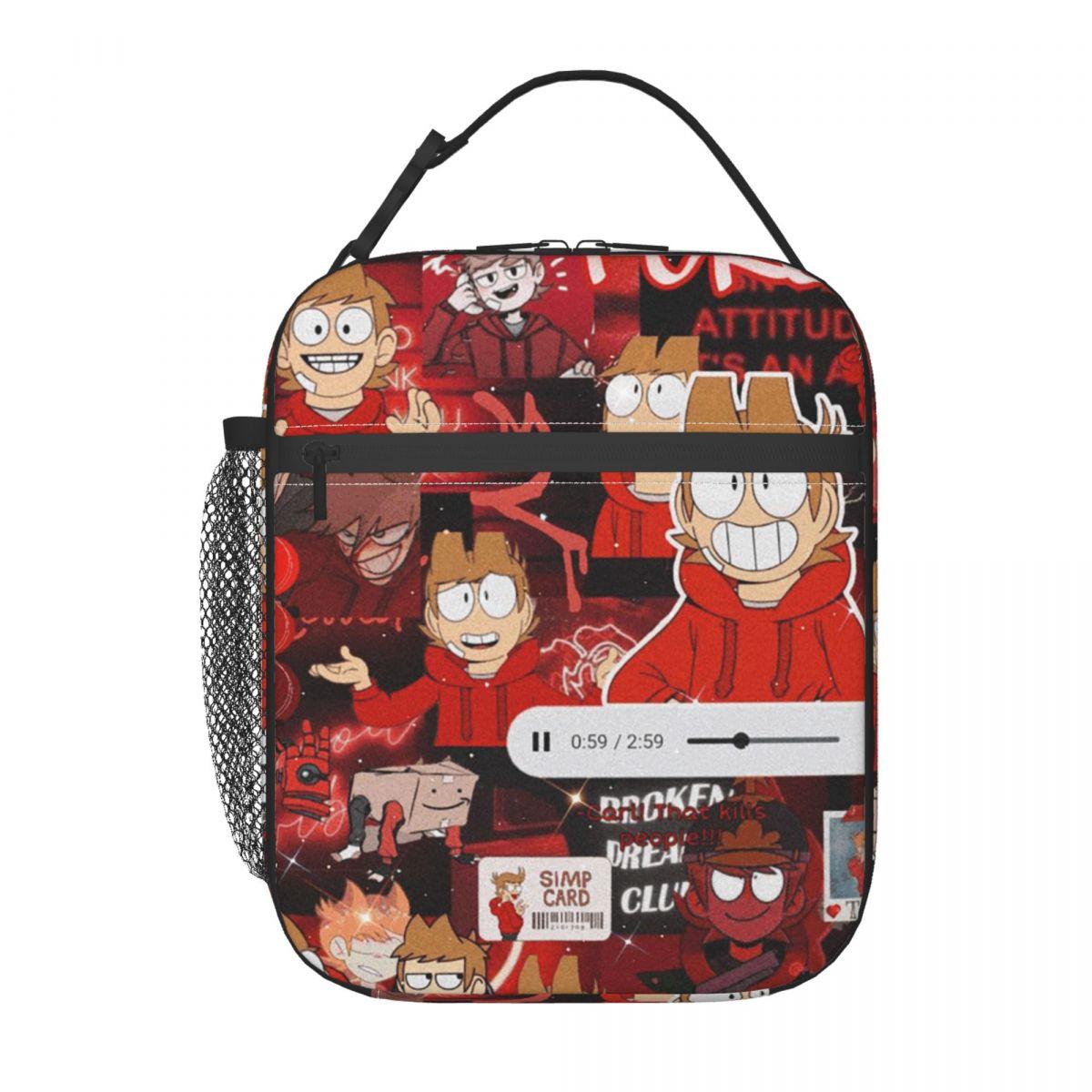 Sac à déjeuner isotherme Eddsworld pour femmes enfants Boîtes alimentaires portables Boîte à déjeuner thermique Sac fourre-tout One Size