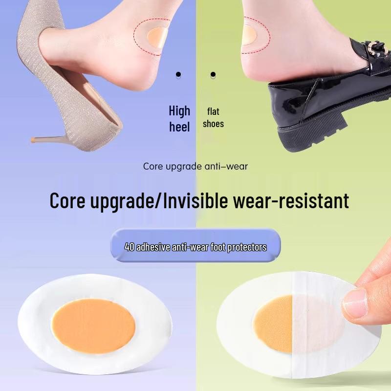 Průhledné nálepky na paty proti tření pro muže a ženy - Neviditelné náplasti na ochranu kotníků