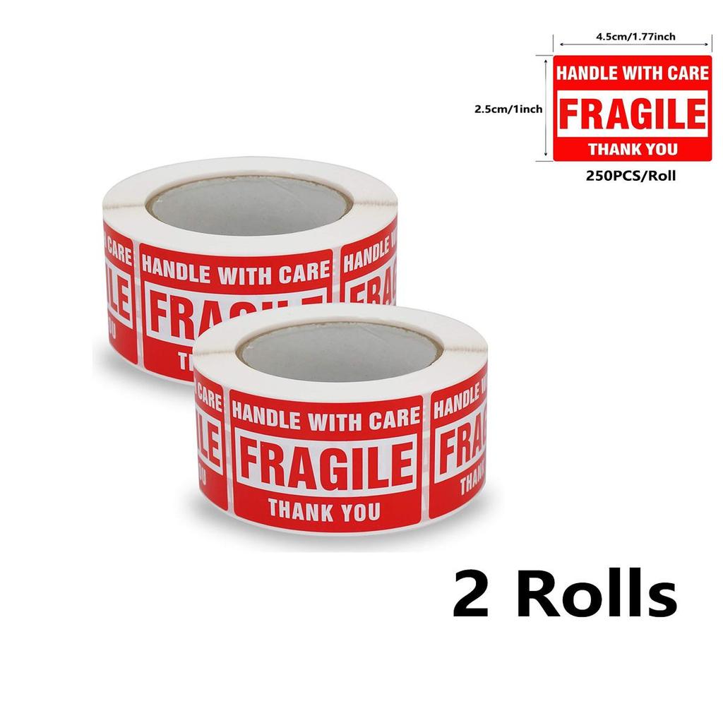 3" X 2" Fragile Stickers for Shipping, 1.8x1''Handle with Care Fragile Labels, Strong Adhesive Thank You Warning Packing Shipping Stickers