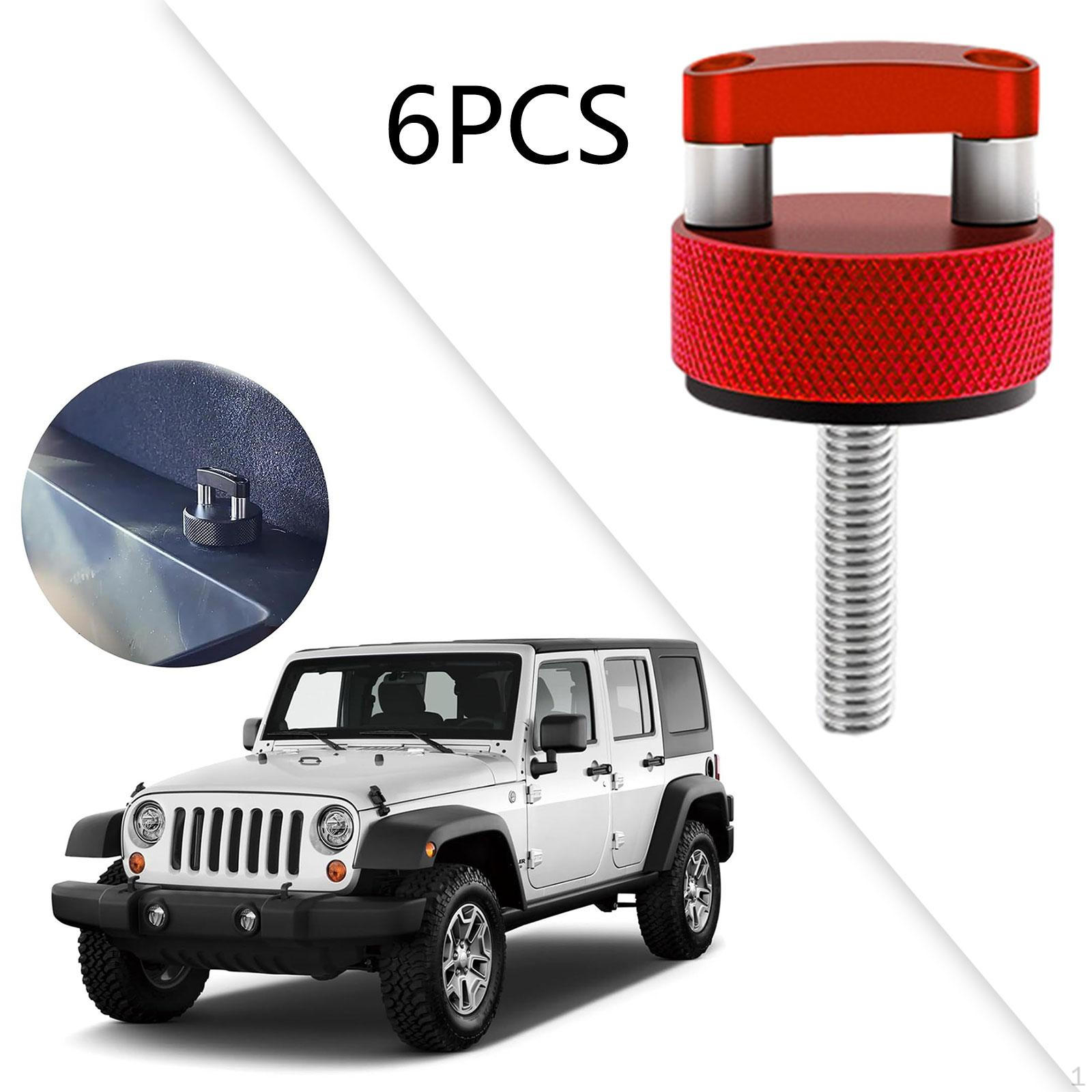 

6 шт. быстросъемных винтов с накатанной головкой для замены деталей из алюминиевого сплава, аксессуары для JK красный