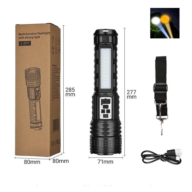 

Сверхъяркий светодиодный фонарик с высоким световым потоком, перезаряжаемый и портативный, прочный и долговечный, длительное время работы, кемпинг и пеший туризм, рыбалка, охотники 2H