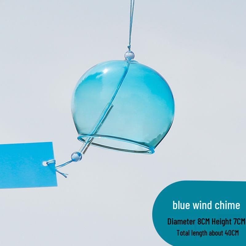 Cherry Blossom Glass Wind Chime - DIY Transparent Hanging Ornament