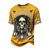 Men's Casual Short Sleeve Neck T-Shirt with Halloween Print Lightweight Breathable