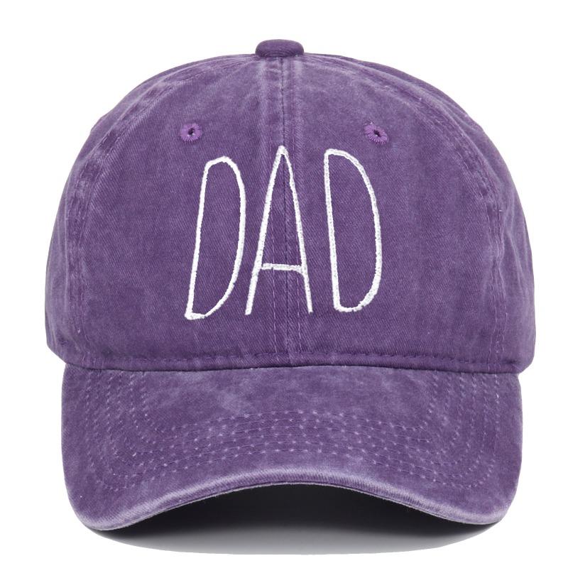"DAD MOM" Gestickter Verstellbarer Fischerhut, Vintage-Wasch-Stil, Neutrale Unisex-Sonnenkappen für Outdoor-Aktivitäten, Urlaubsgeschenk