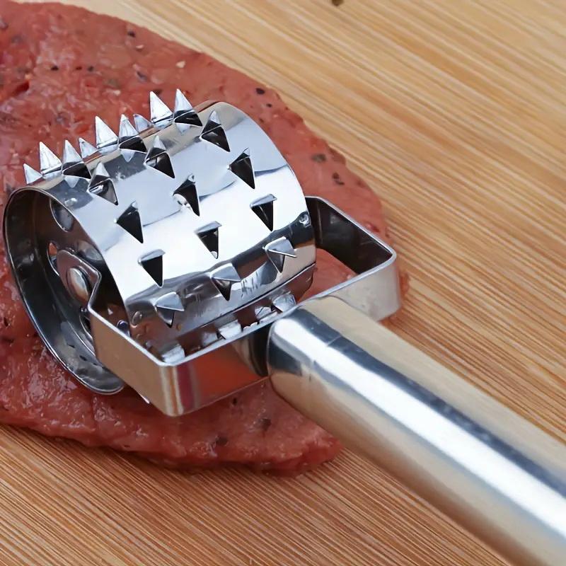 Edelstahl Steak Fleischklopfer Hammer Lockeres Fleisch Nadelstanzen Täglicher Sehnenbrecher Fleischeinführnadelroller