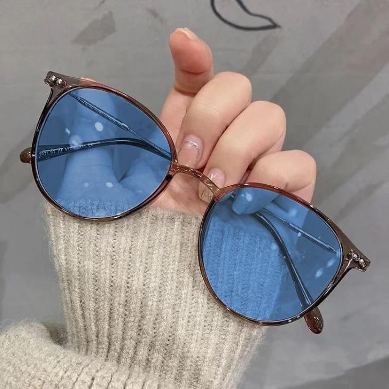 Lüks Fotokromik Miyopi Gözlük Anti Mavi Işık Kısa görüşlü Güneş Gözlüğü Bitmiş Optik Eksi Diyoptri Gözlüğü 0 ila -6.0