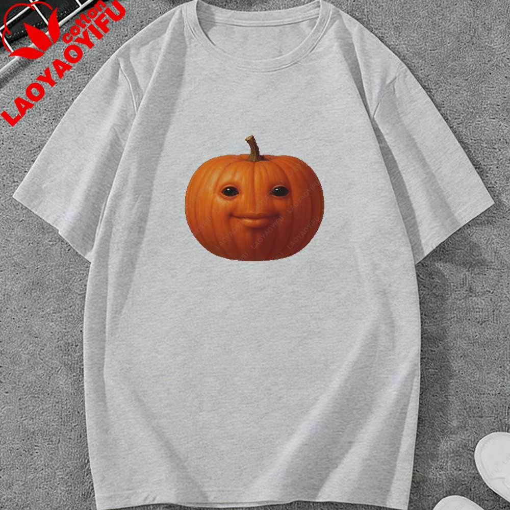 Niche Pumpkin Meme TShirt Harajuku Graphic T Shirts Unisex Clothing Funny Outdoors High Quality Cotton Shortsleev Harajuku Tops