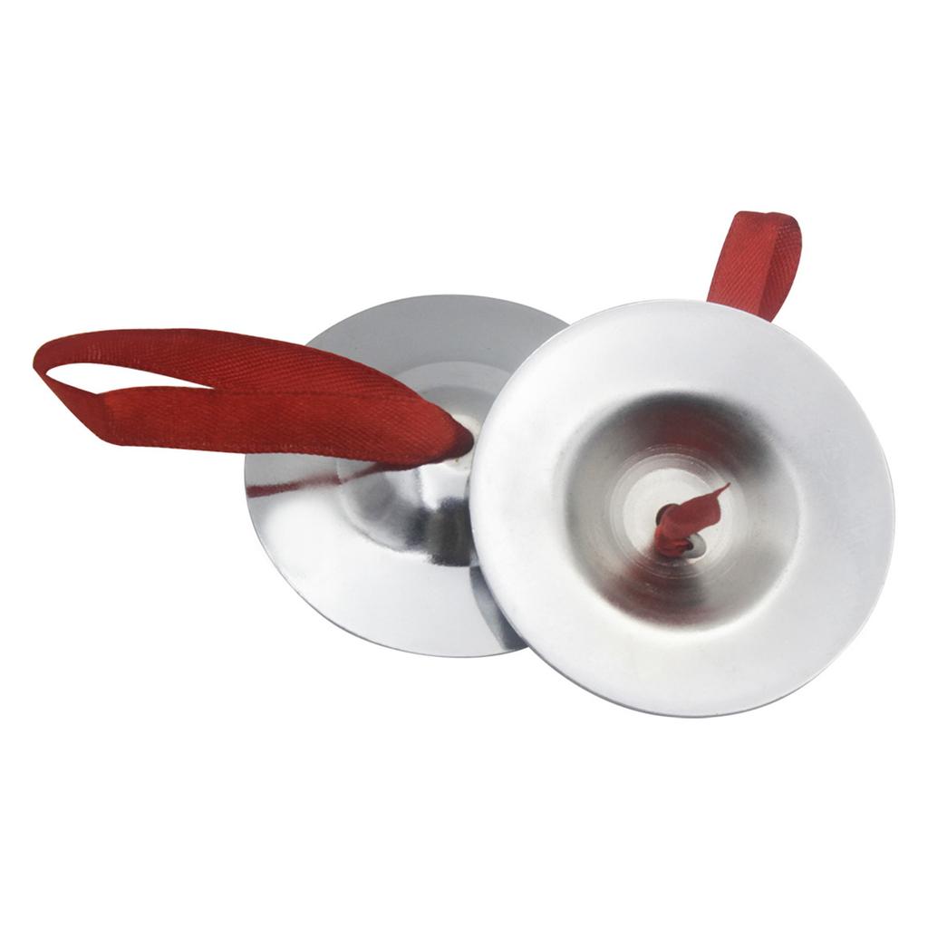 1 Pair Metal Cymbals Small Belly Dance Finger Dial Pads Children Musical Instrument Toy Metal Early Educational Baby Toy