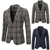 Men's Casual Business Wedding Long Sleeve Buttons Slim Fit Suit Coat Jacket