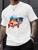 Unisex Cotton Tee Salty Boy Fish Graphic Short Sleeve Crew Neck Casual Street T Shirt For Fishing Lovers Summer Daily Tops