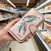 Women's Turtle Long Wallet Tri-fold Card Holder Multi-pocket Printed Zipper Wallet for Cash ID Credit Cards Gift with Fun Design Card Storage