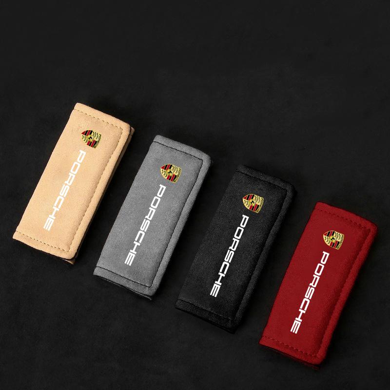 2 st Läder Bil Tak Armstöd Draghandtag Handskar Skyddskåpa För Porsche 911 718 Cayenne Cayman Panamera Macan Boxster