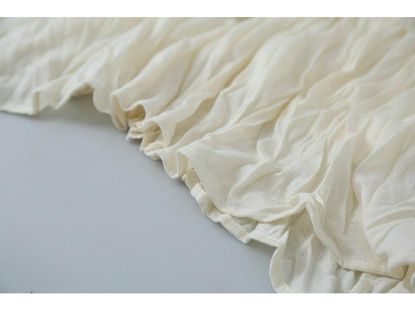 French Retro Crinkled Lace High-Waisted A-Line Layered Skirt for Women, 2026 Spring Collection