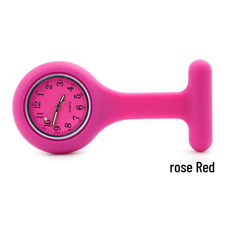 Luminous Silicone Nurse Pendant Watch with Color Dial for Hospital Use