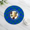 Coaster Exquisite Checkerboard Acrylic Coaster Stylish Rounded Placemat for Coffee Tea Table Decoration