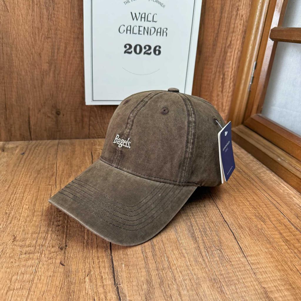 Niche design sense old cap washed embroidery soft top baseball cap spring and autumn new versatile show small face
