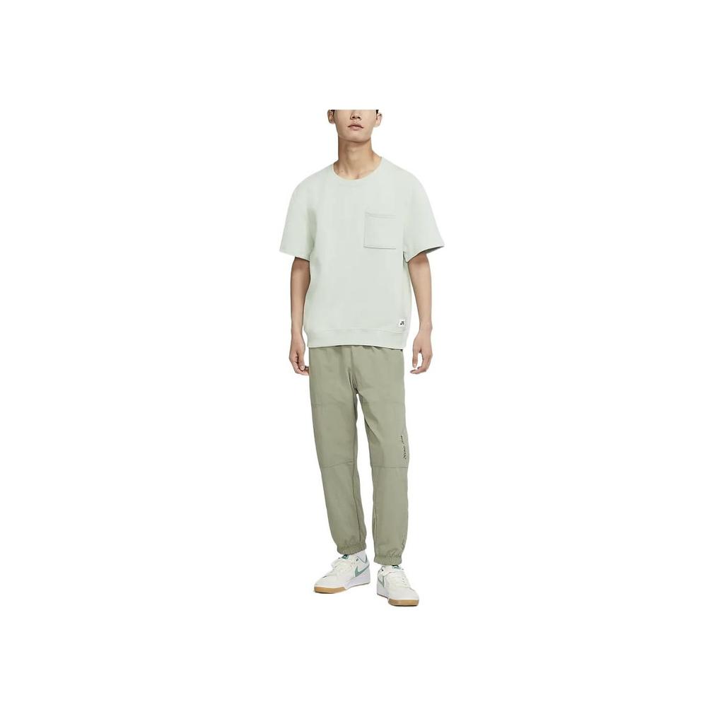 Nike Sb Solid Color Crew Neck Pocket Sports Casual Short Sleeve T-Shirt Unisex Tops Aqua Dark-Teal DH2930-017