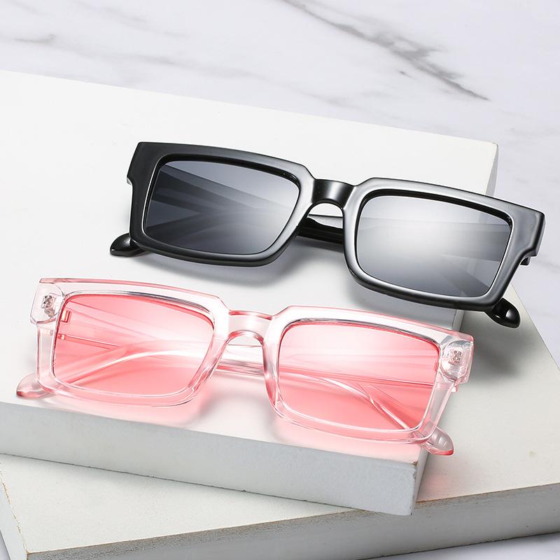 2020 Square Sunglasses, Versatile Black Square Glasses, Simple Small Clear Sunglasses For Women