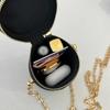 2026 new leather women's bag cylindrical vertical mini lunch box bucket bag chain earphone bag cosmetic bag cross-border batch
