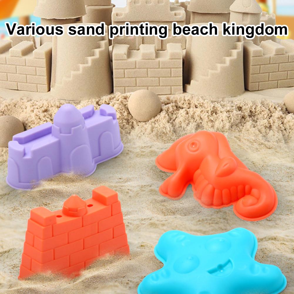 1 Set Draagbaar Strand Zandspeelgoed Cartoon Lichtgewicht Strand Speelgoed Grappige Morandi Kleur Strand Emmer Speelgoed Kinderen