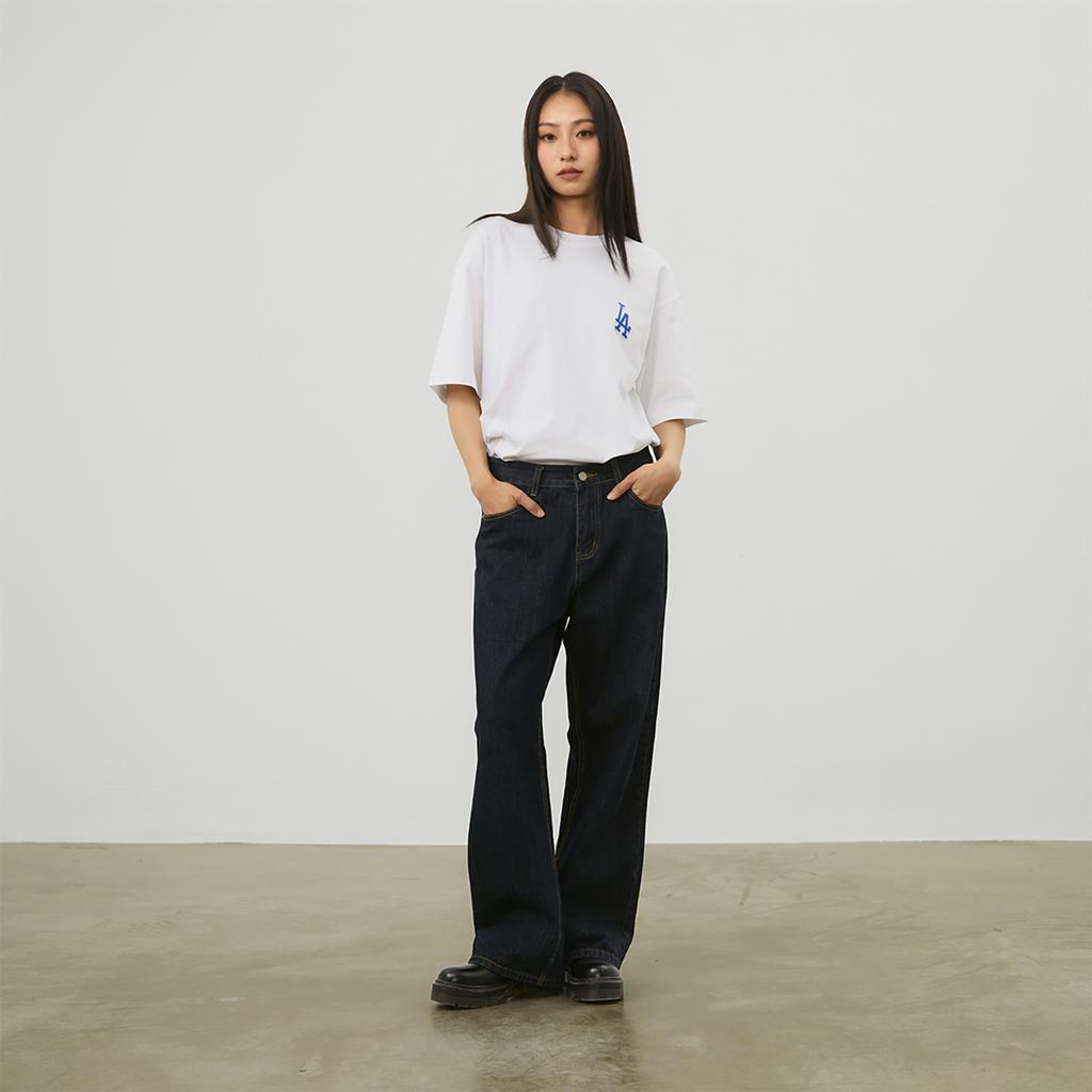 New MLB MONOGRAM Collection Los Angeles Dodgers SS24 T Shirt Unisex White 3ATSM0643-07WHS