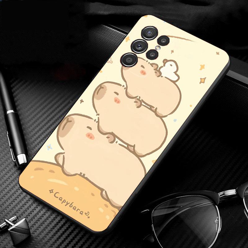 

Cartoon Cute capybara Phone Case For Samsung Galaxy S25 S24 S23 S22 S21 Ultra S24 S23 S22 S21 S25 Plus S24 S20 FE S25Plus