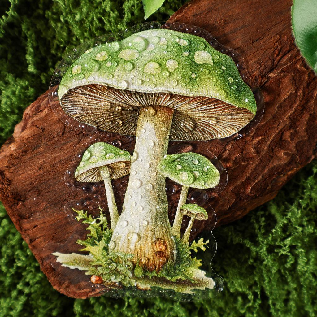 18pcs/pack mushroom house story series Creative aesthetics PET sticker Planner Handbook Scrapbooking DIY stationery sticker