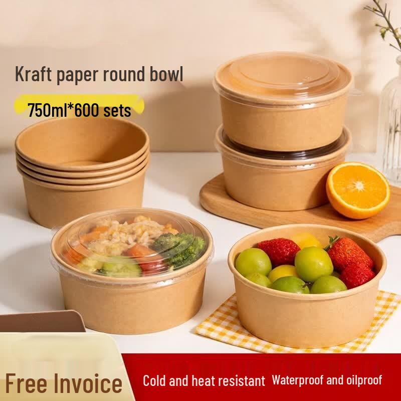 HANDUNYOU Disposable Kraft Paper Food Boxes