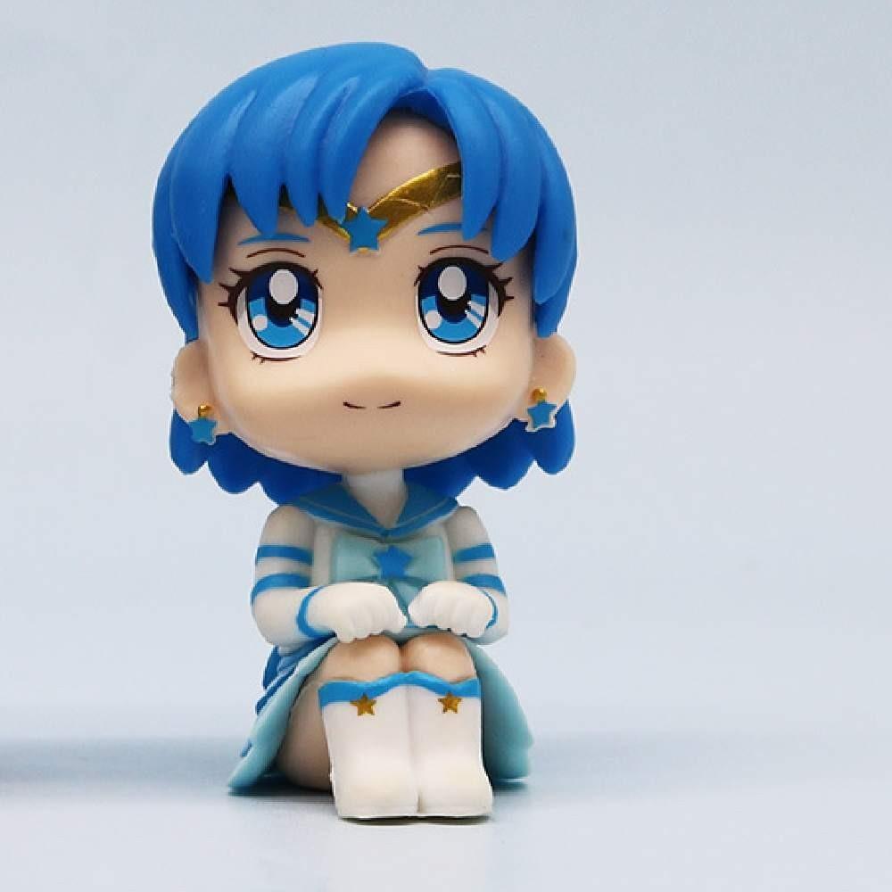 Adorable Q Version Sailor Moon Pvc Cartoon Doll Set Perfect For Car Decoration Gifts