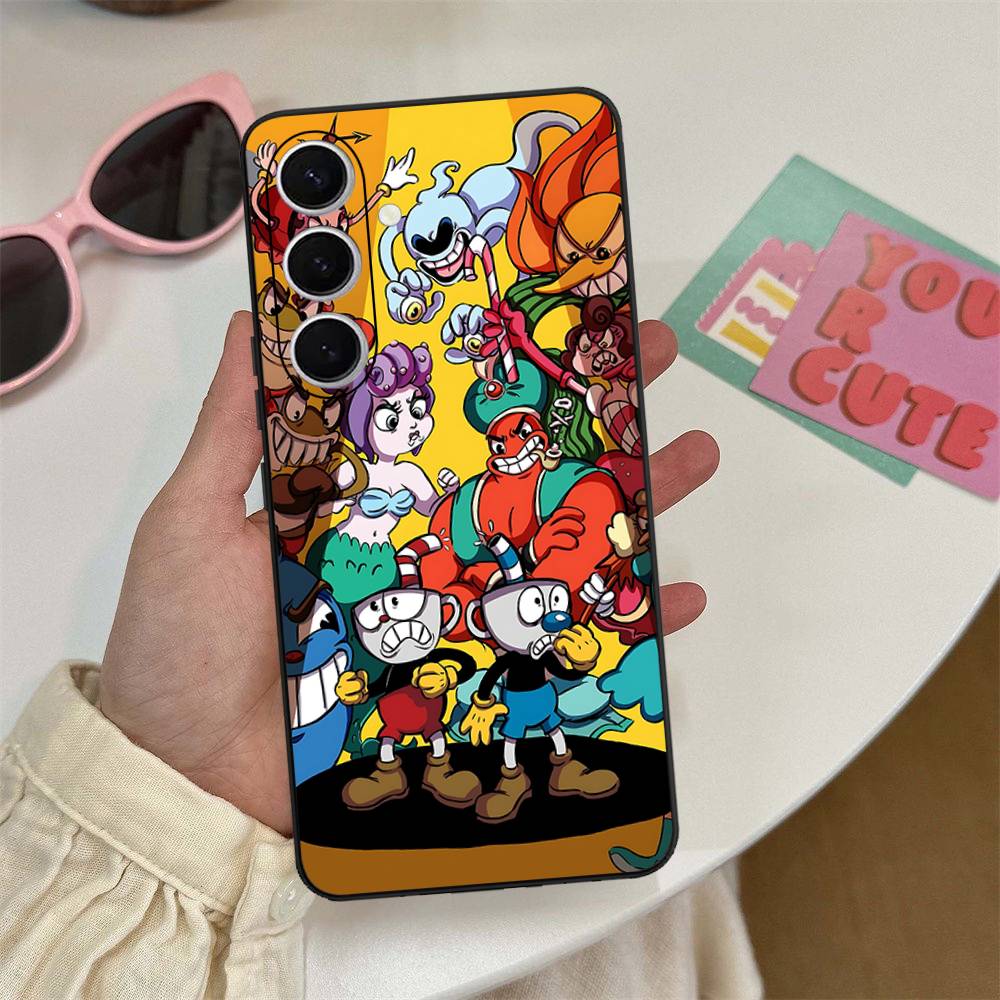 C-Cuphead Klasická hra Pouzdro na telefon Pro Samsung S 24 Fe 25 Ultra Plus 20 Lite 21 30 22 23 24 22 Ultra 5G Fundas