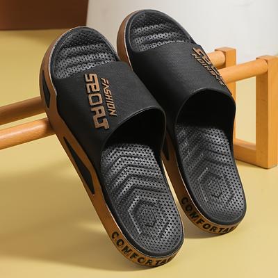 Men's Slip-Resistant Anti-Odor Rubber Sandals - All-Season Comfortable Casual Beach & Sport Slippers with Cushioned Sole, Breathable Design