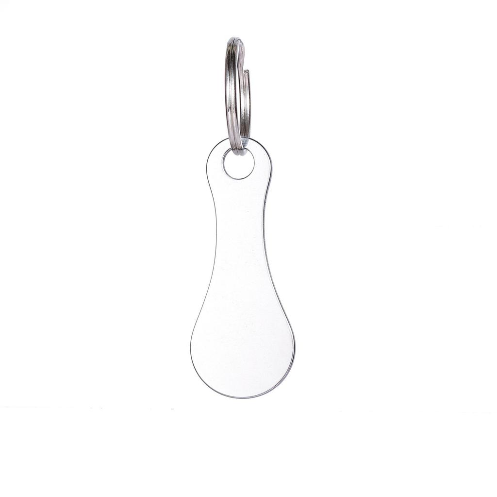 European & American Creative Keychain Accessory: Supermarket Token Tag Stainless Steel Pendant